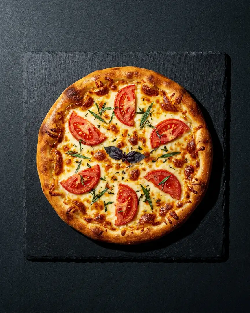 Khachapuri con tomates y hierbas