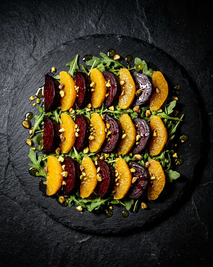 Ensalada de naranja y remolacha